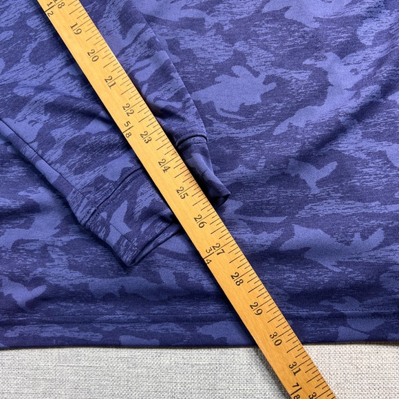 Straight Down Golf Blue Camo 1/4 Quarter Zip Pullover Men XXL Crystal Mountain - Picture 9 of 11